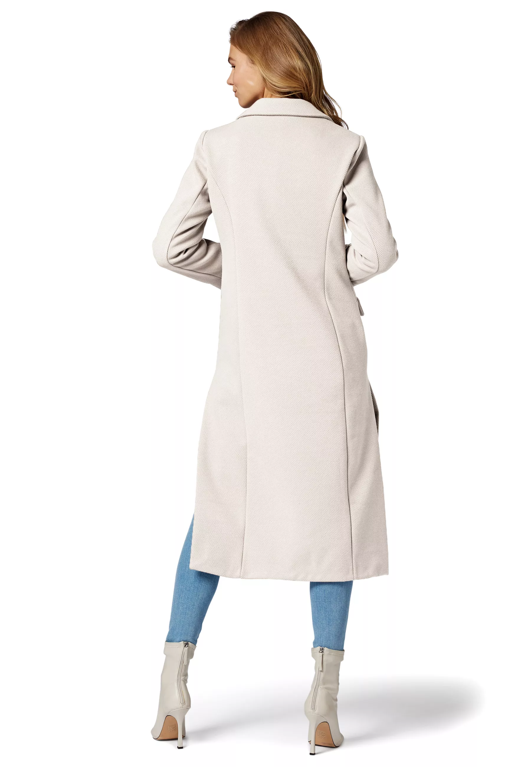 Damen Mantel Grazia in Weiß von Ricano, Rückansicht am Model